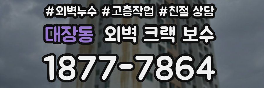 대장동 외벽 크랙 보수