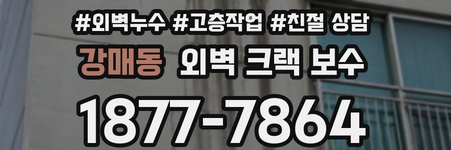 강매동 외벽 크랙 보수