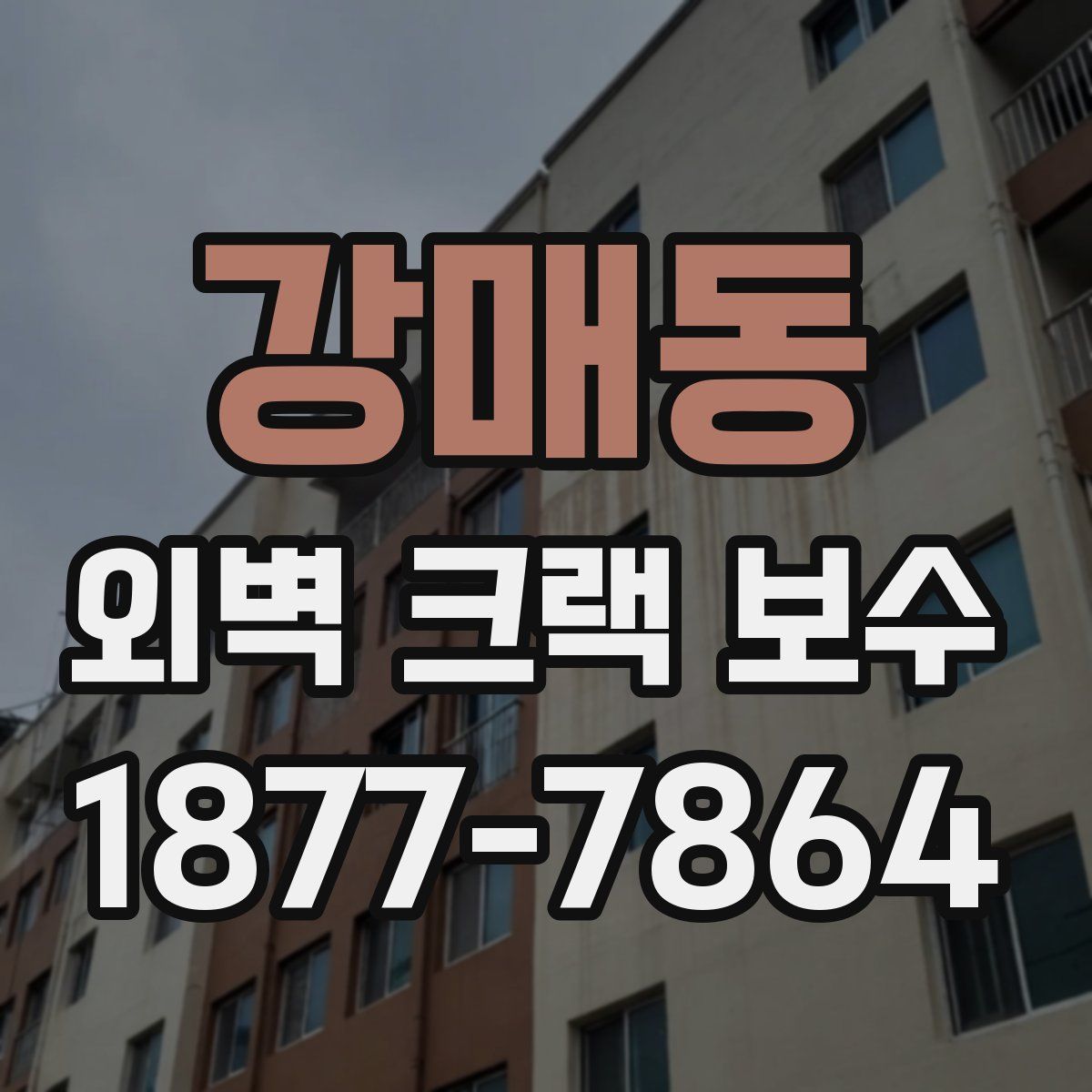 강매동 외벽 크랙 보수