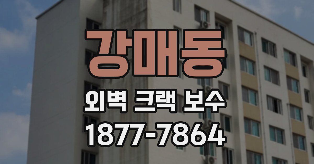 강매동 외벽 크랙 보수