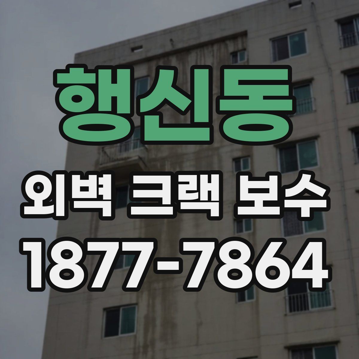 행신동 외벽 크랙 보수 예산이 달라지는 현장 조건