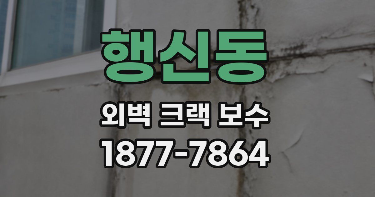 행신동 외벽 크랙 보수