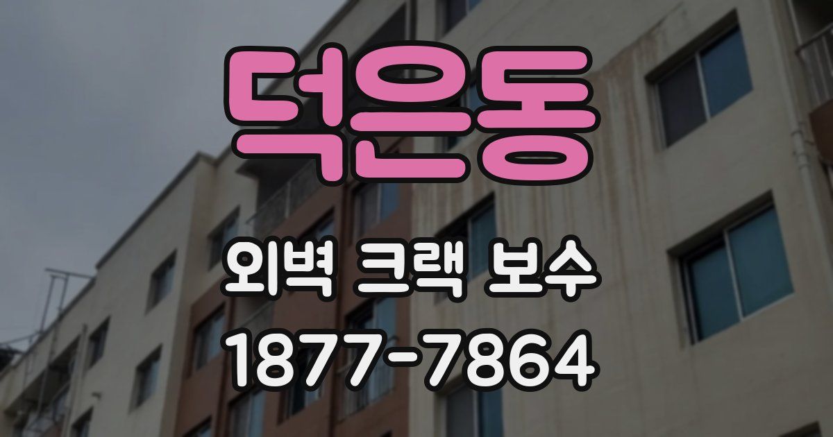 덕은동 외벽 크랙 보수