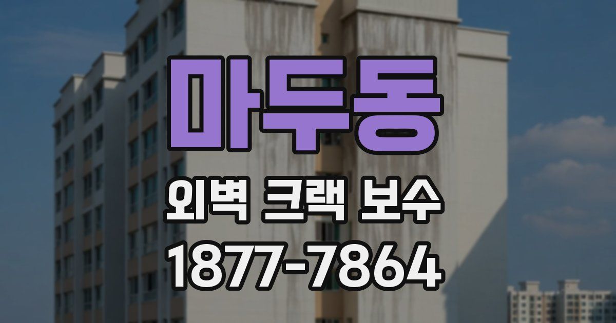 마두동 외벽 크랙 보수
