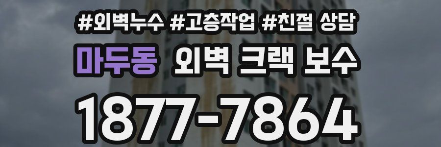 마두동 외벽 크랙 보수