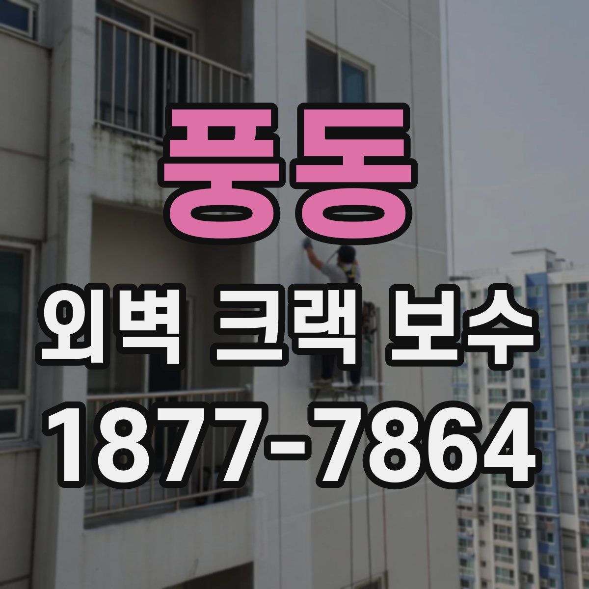 풍동 외벽 크랙 보수