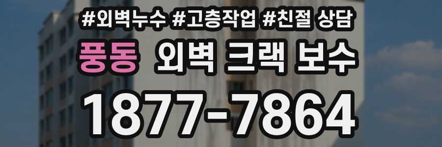풍동 외벽 크랙 보수