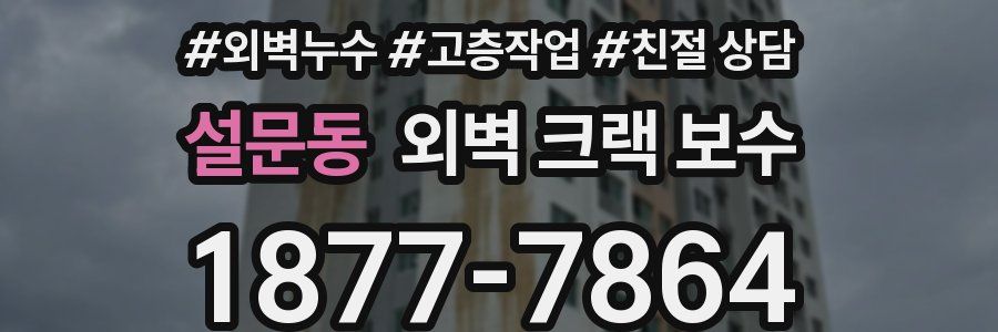 설문동 외벽 크랙 보수