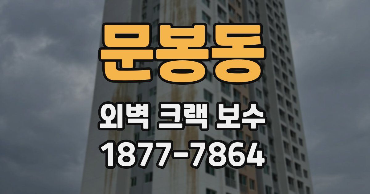 문봉동 외벽 크랙 보수