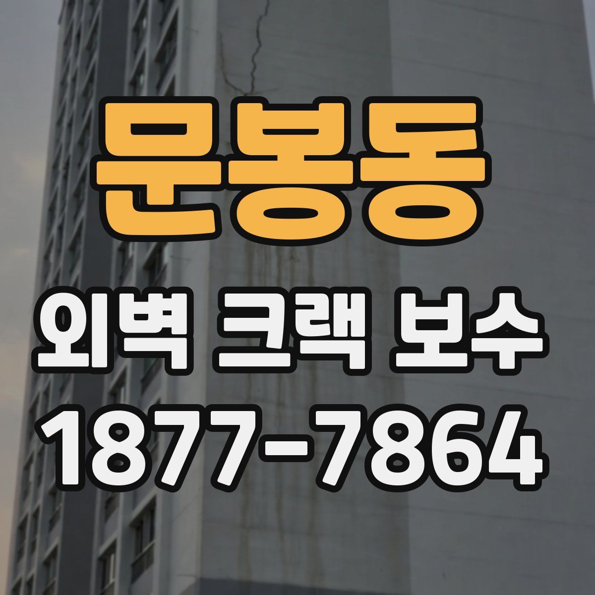 문봉동 외벽 크랙 보수