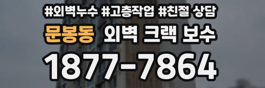 문봉동 외벽 크랙 보수