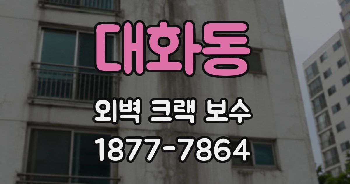 대화동 외벽 크랙 보수