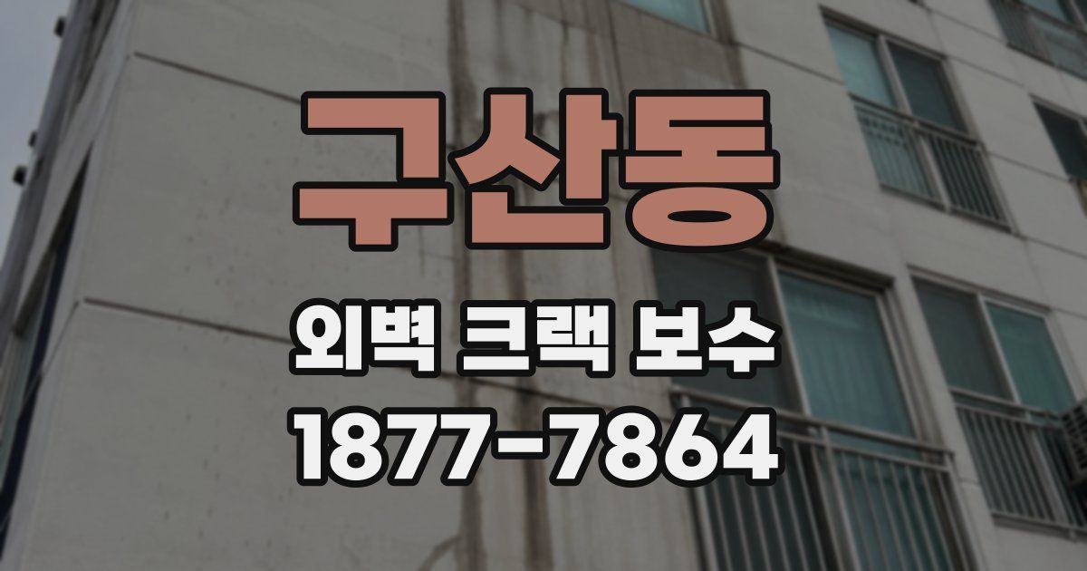 구산동 외벽 크랙 보수
