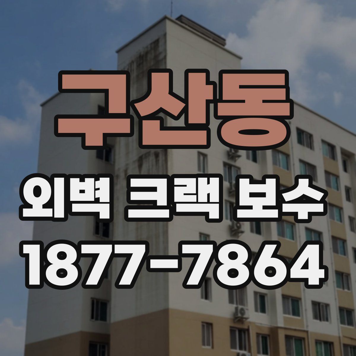 구산동 외벽 크랙 보수