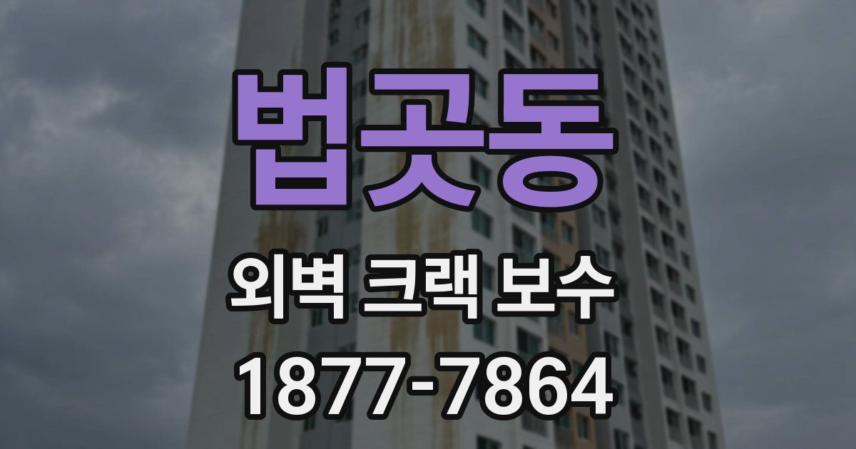 법곳동 외벽 크랙 보수