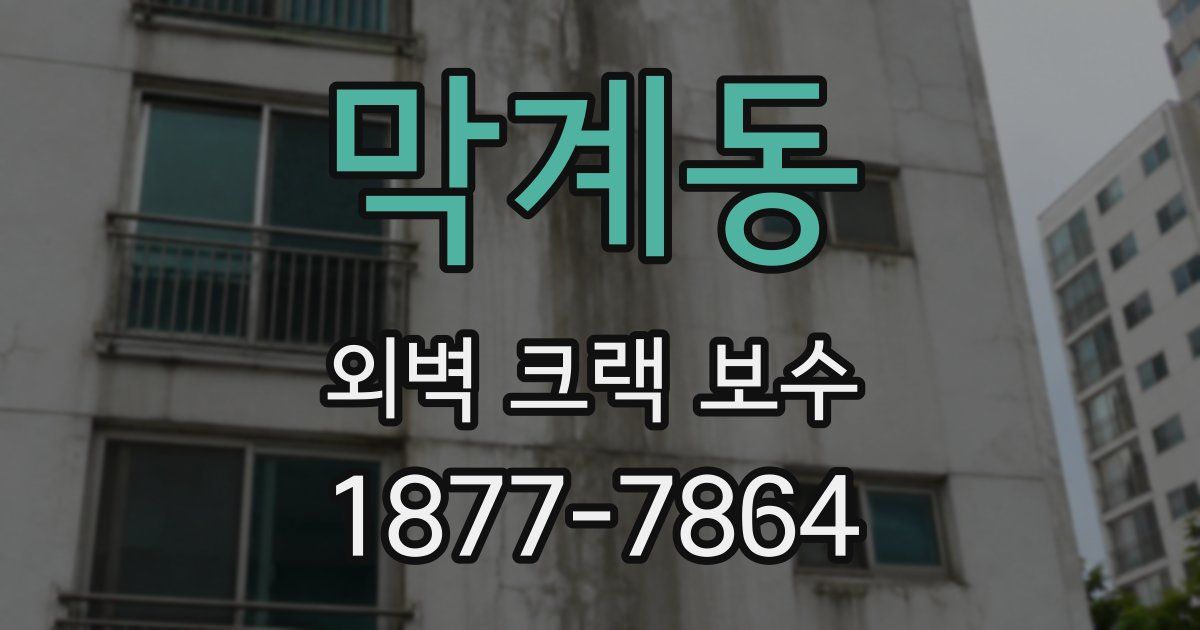 막계동 외벽 크랙 보수