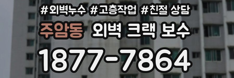 주암동 외벽 크랙 보수