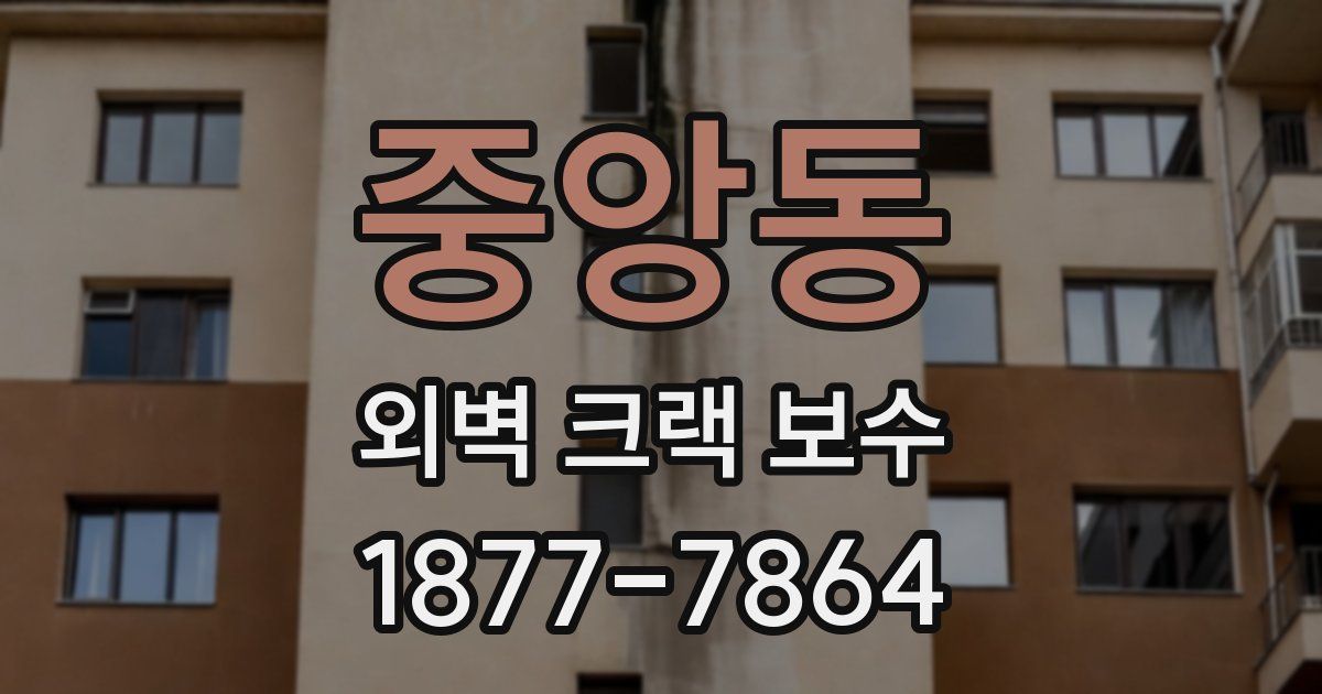 중앙동 외벽 크랙 보수