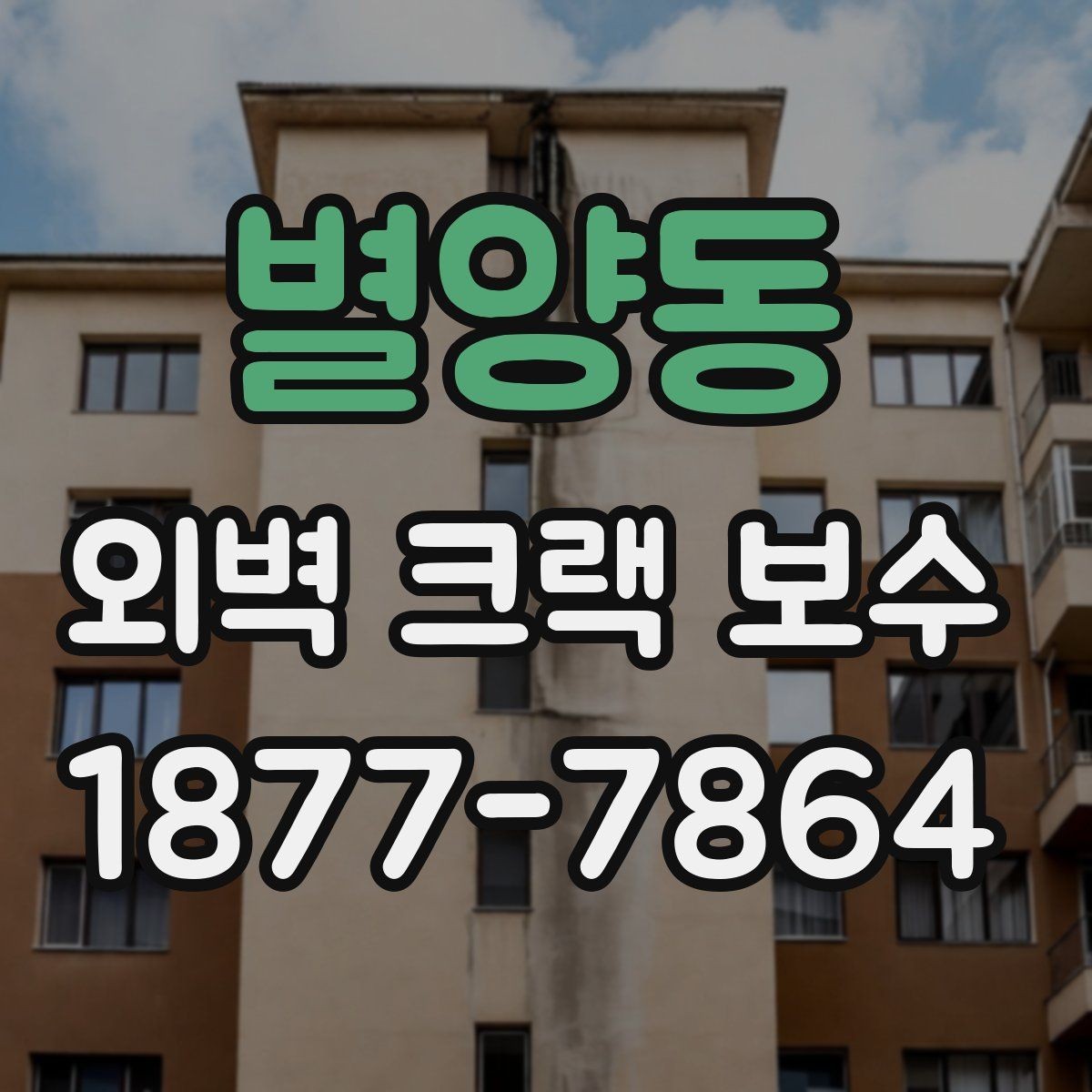 별양동 외벽 크랙 보수 공사 전 점검해야 할 균열 상태