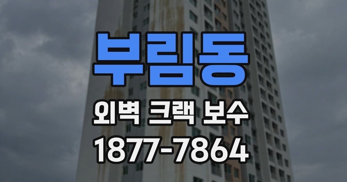 부림동 외벽 크랙 보수