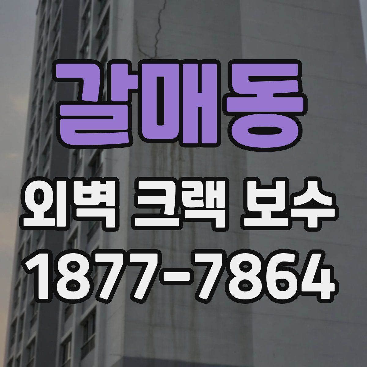 갈매동 외벽 크랙 보수