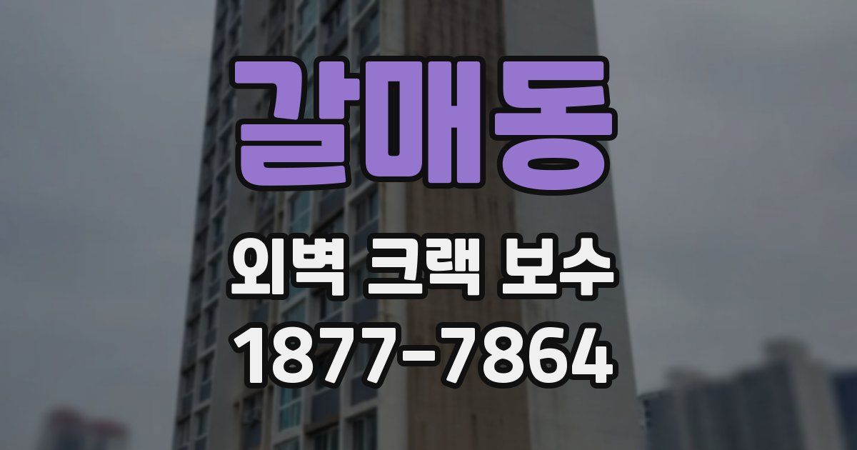 갈매동 외벽 크랙 보수