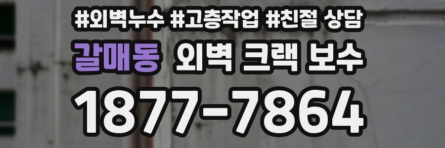 갈매동 외벽 크랙 보수