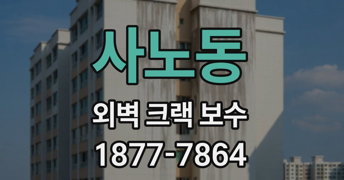 사노동 외벽 크랙 보수