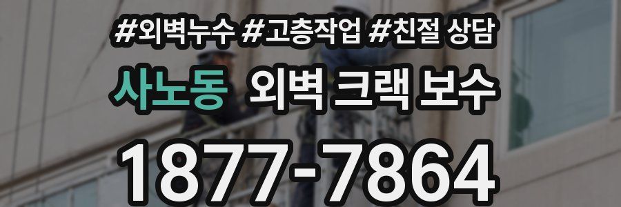 사노동 외벽 크랙 보수