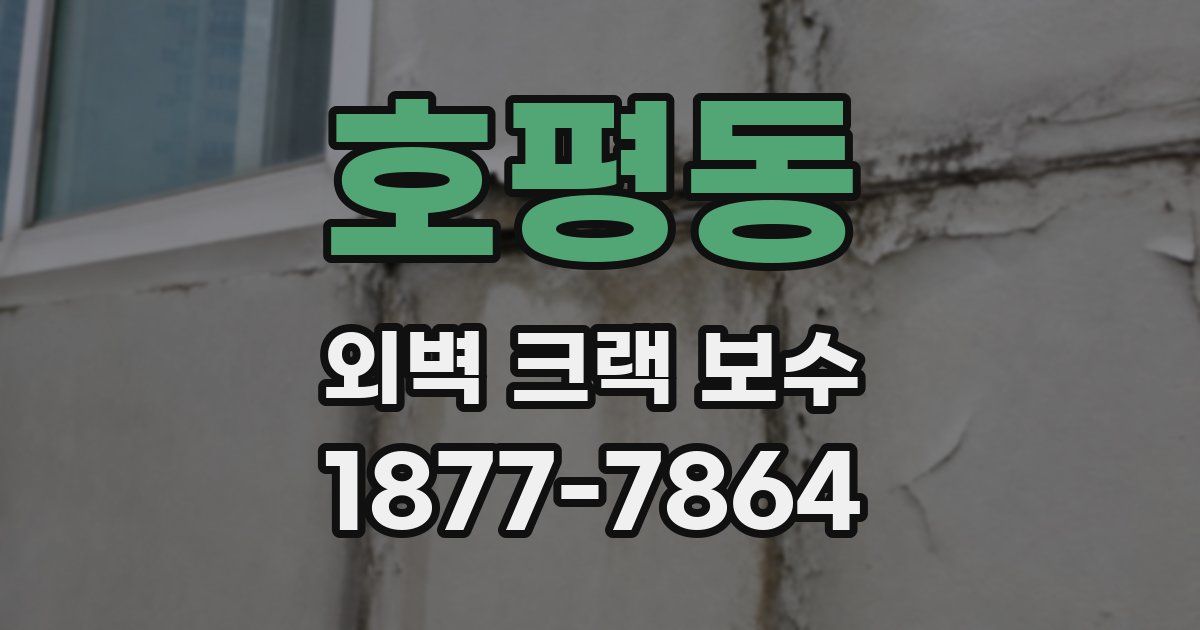호평동 외벽 크랙 보수
