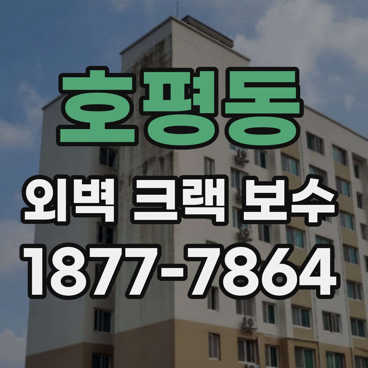 호평동 외벽 크랙 보수