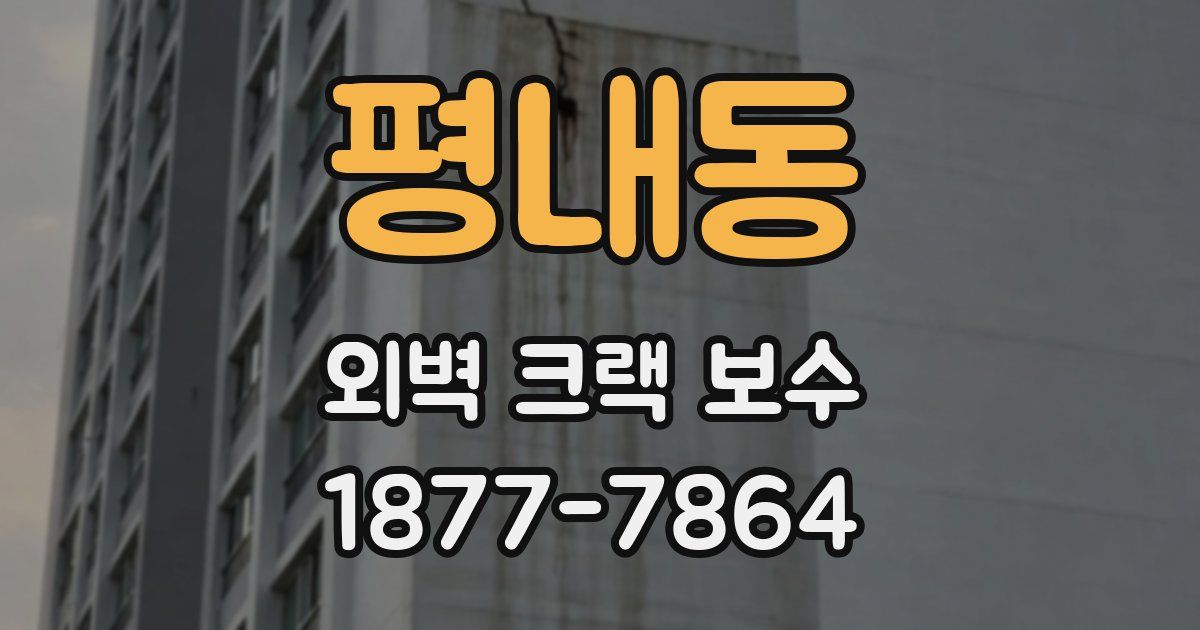 평내동 외벽 크랙 보수