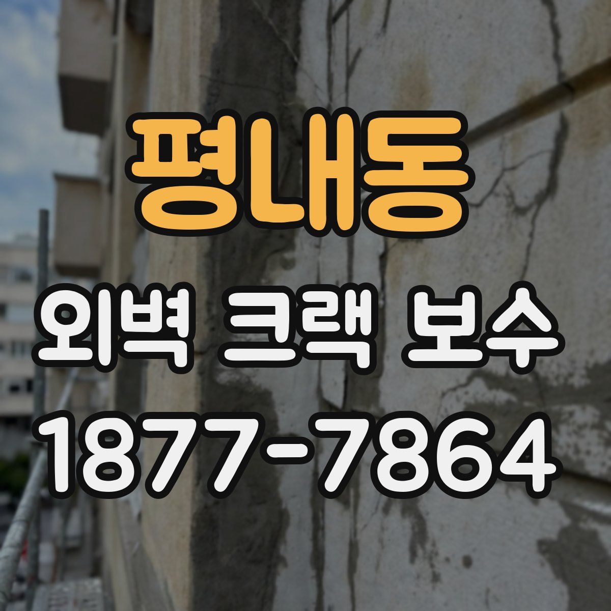 평내동 외벽 크랙 보수