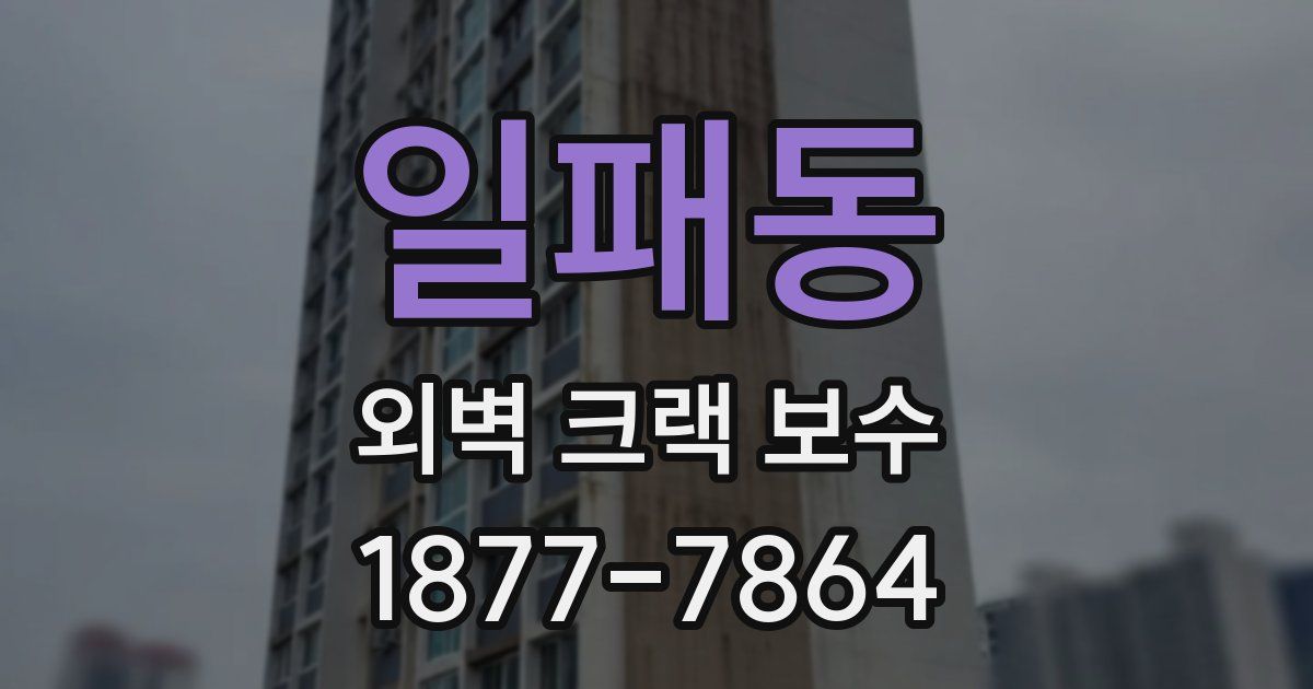 일패동 외벽 크랙 보수