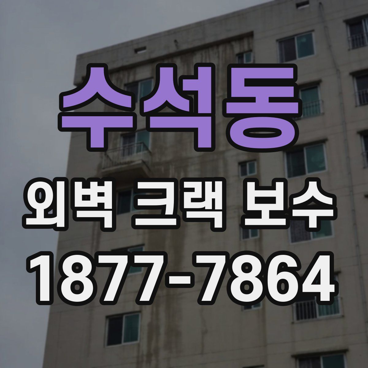 수석동 외벽 크랙 보수