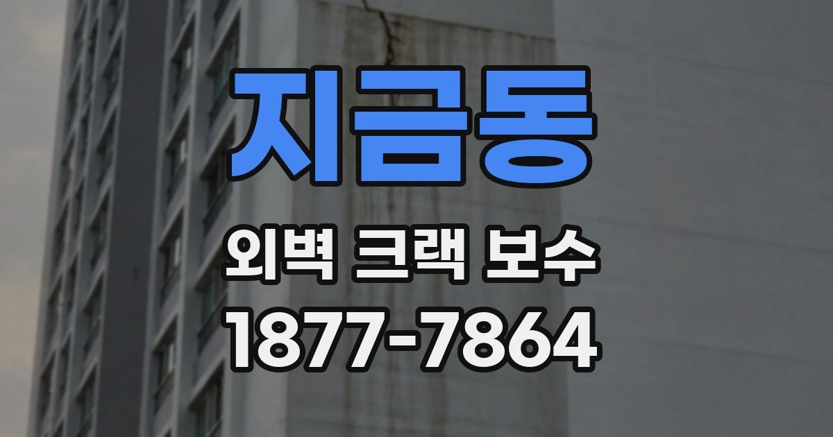 지금동 외벽 크랙 보수