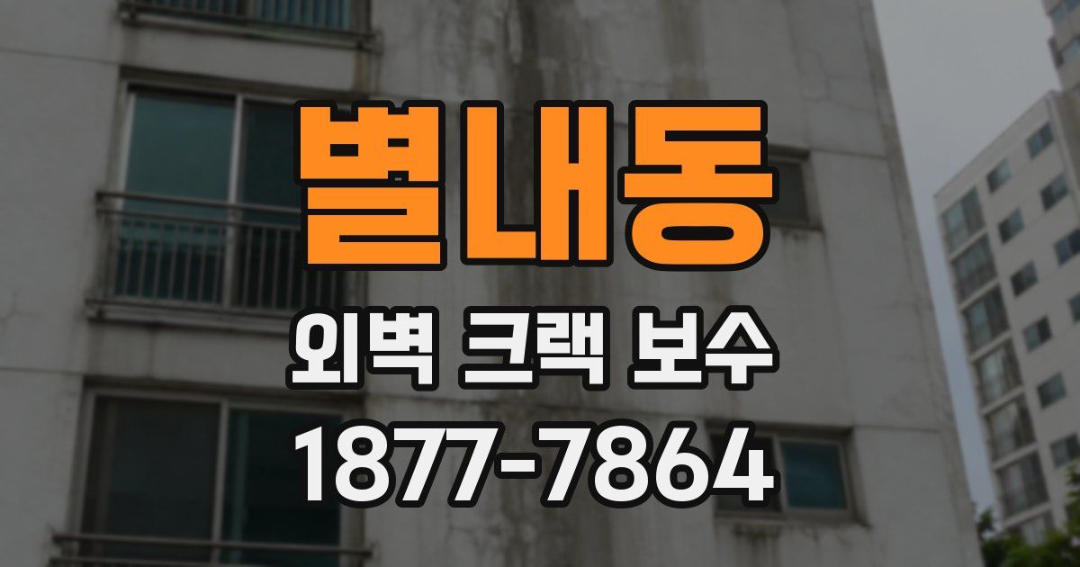 별내동 외벽 크랙 보수