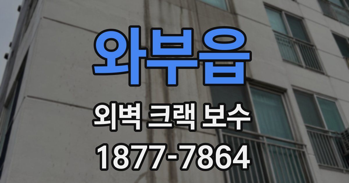 와부읍 외벽 크랙 보수
