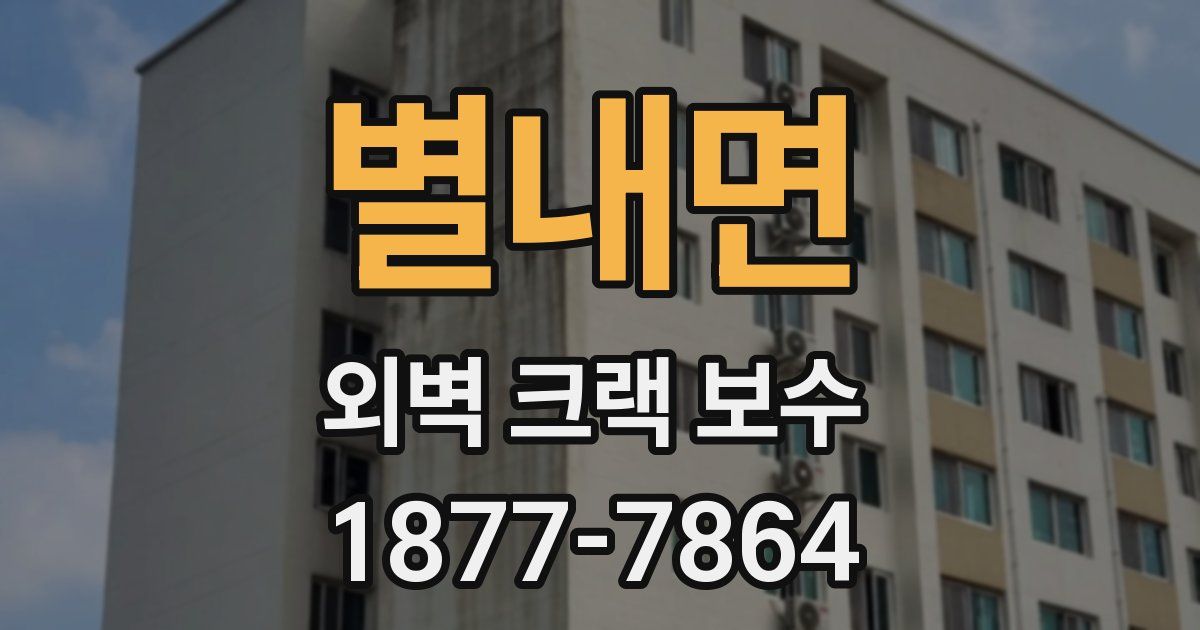 별내면 외벽 크랙 보수