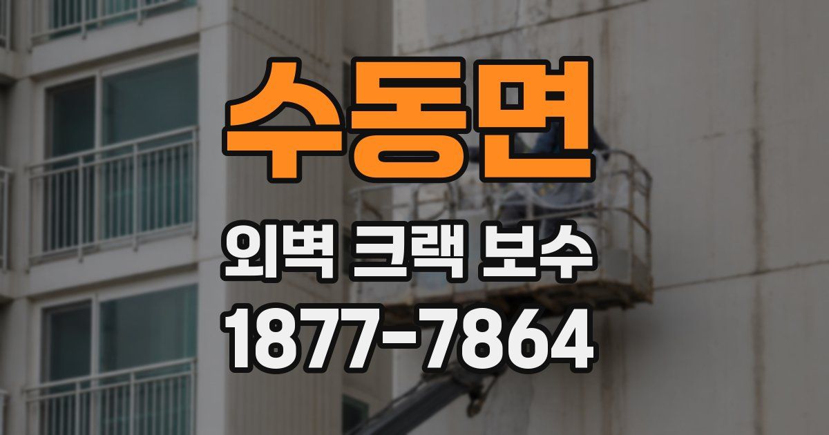 수동면 외벽 크랙 보수