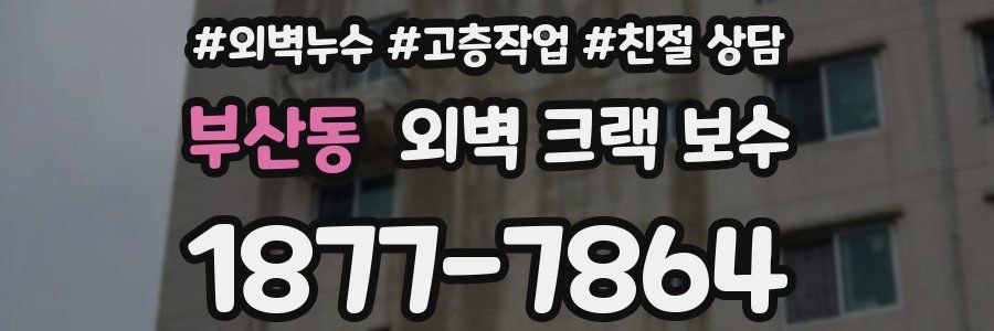 부산동 외벽 크랙 보수