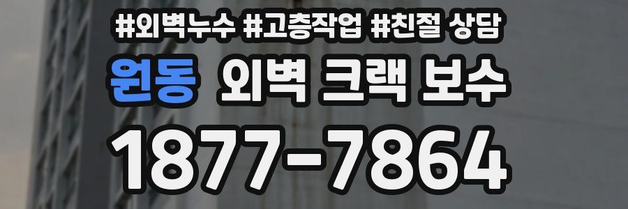 원동 외벽 크랙 보수