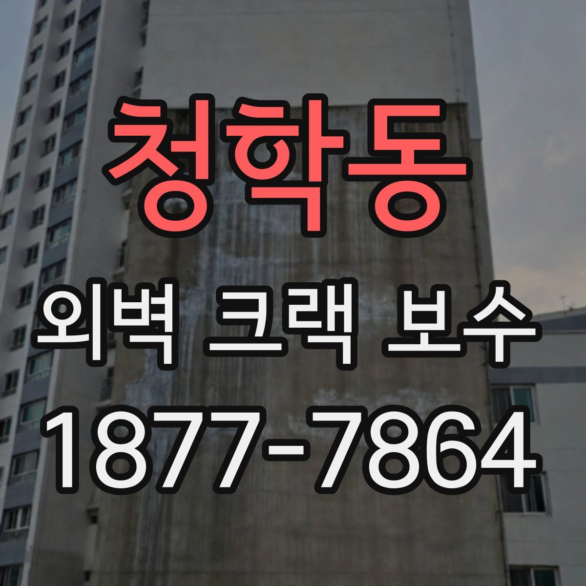 청학동 외벽 크랙 보수