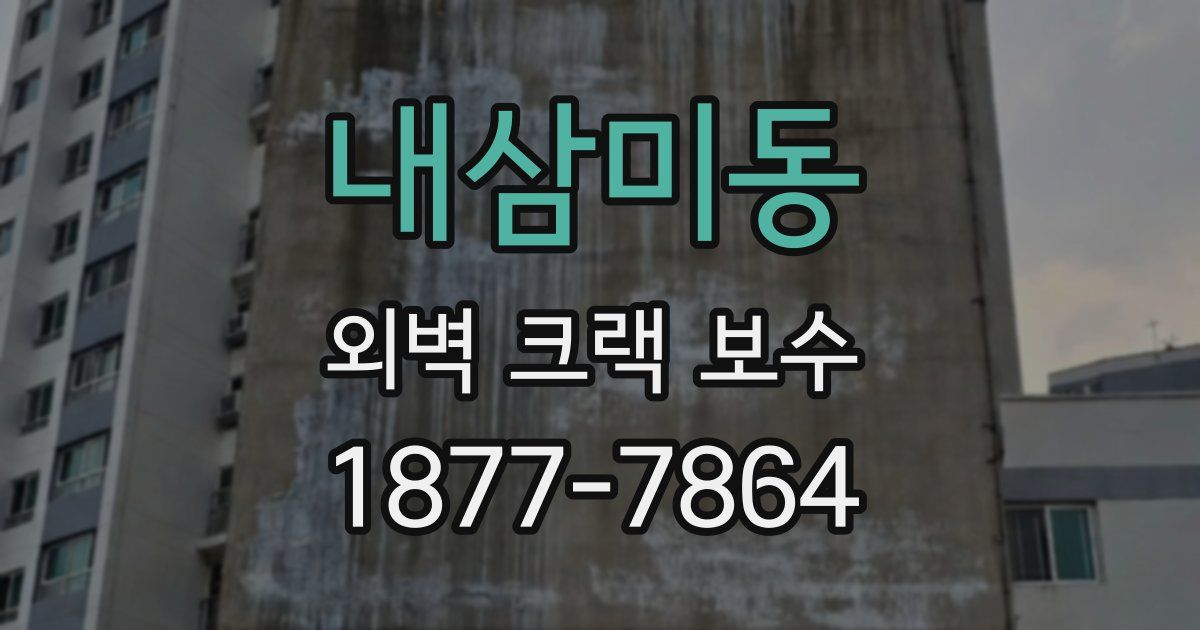 내삼미동 외벽 크랙 보수
