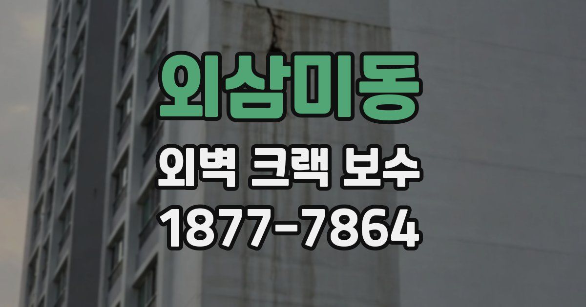 외삼미동 외벽 크랙 보수