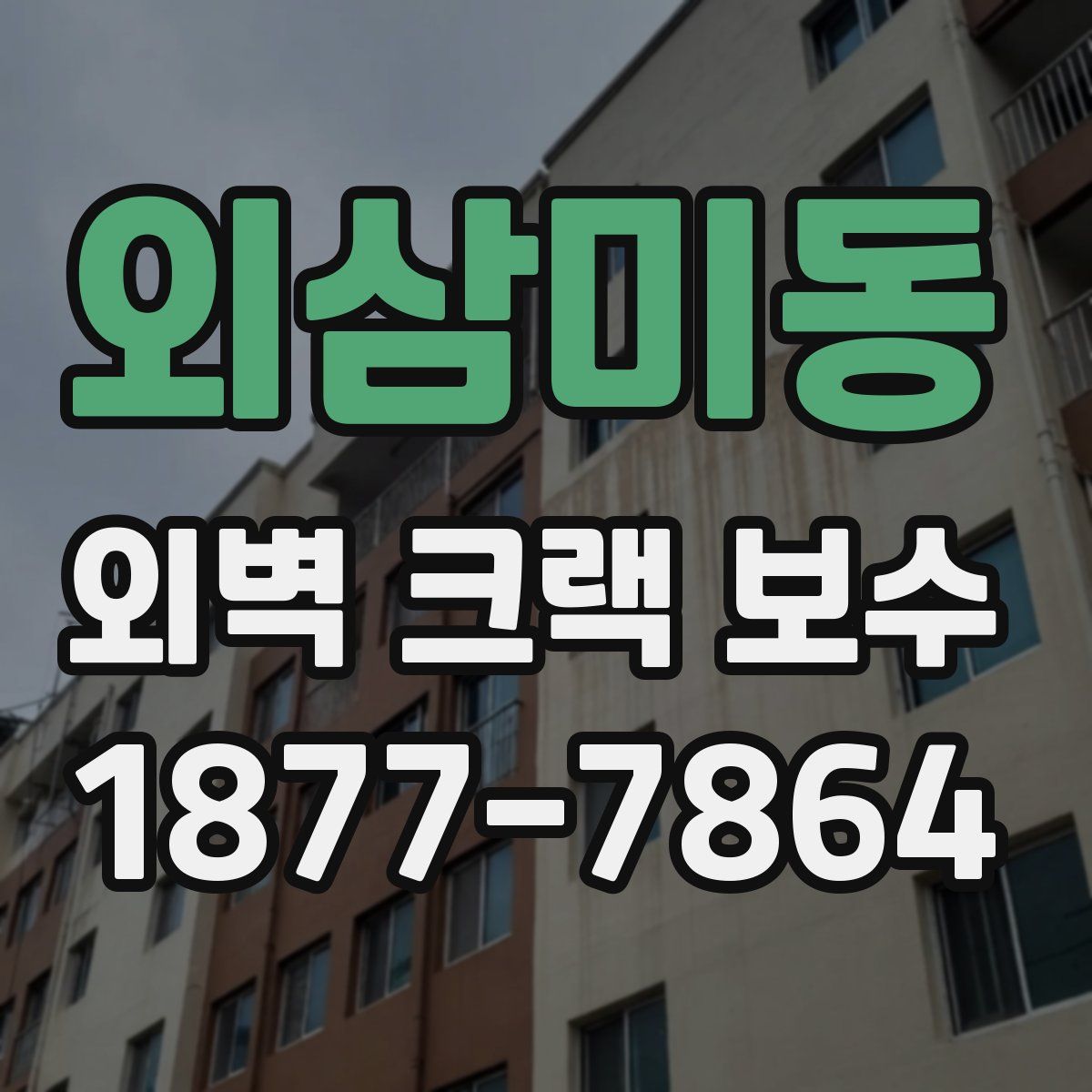 외삼미동 외벽 크랙 보수