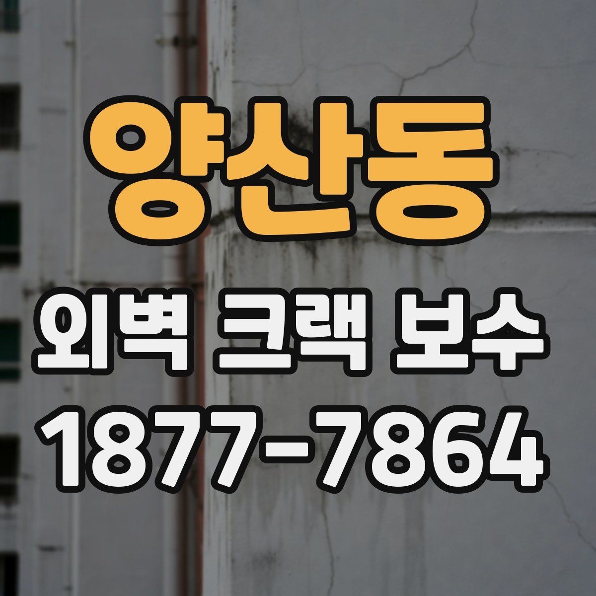 양산동 외벽 크랙 보수 후 관리가 필요한 이유