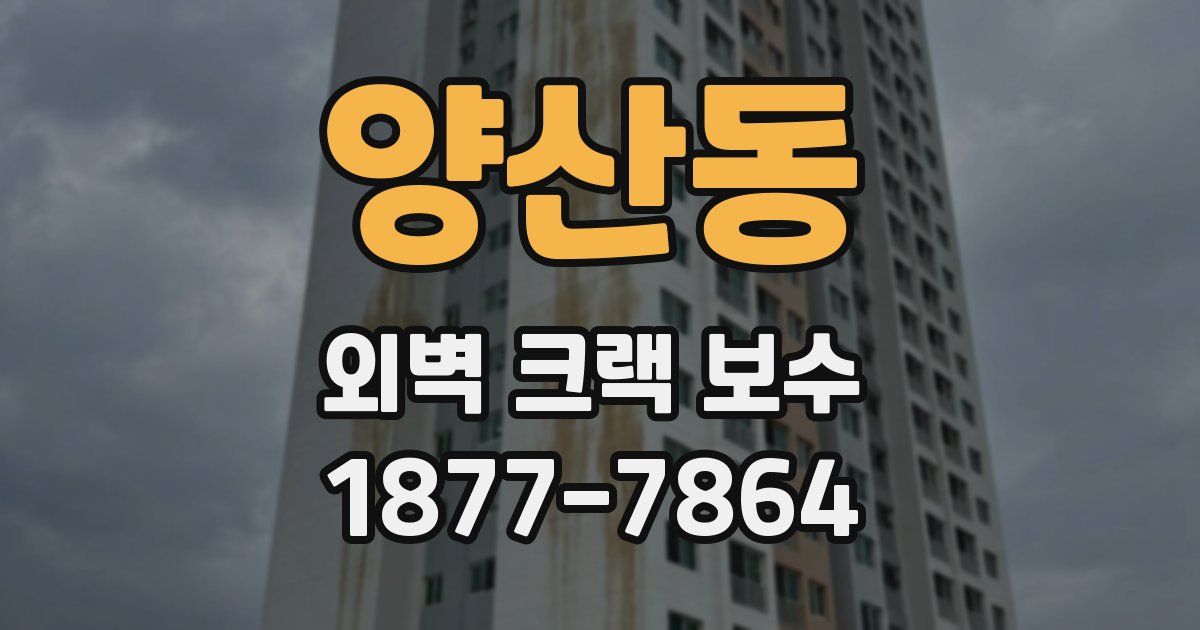 양산동 외벽 크랙 보수