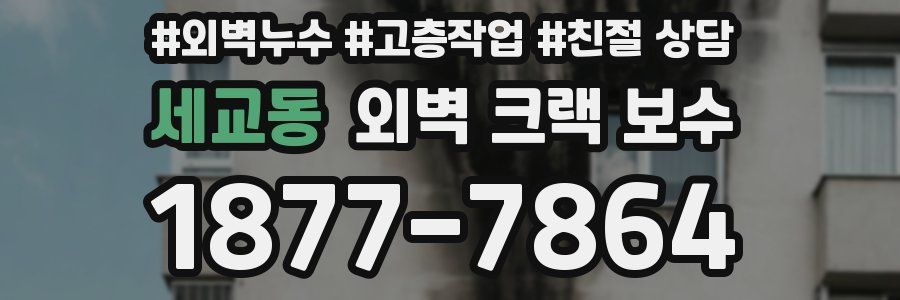 세교동 외벽 크랙 보수