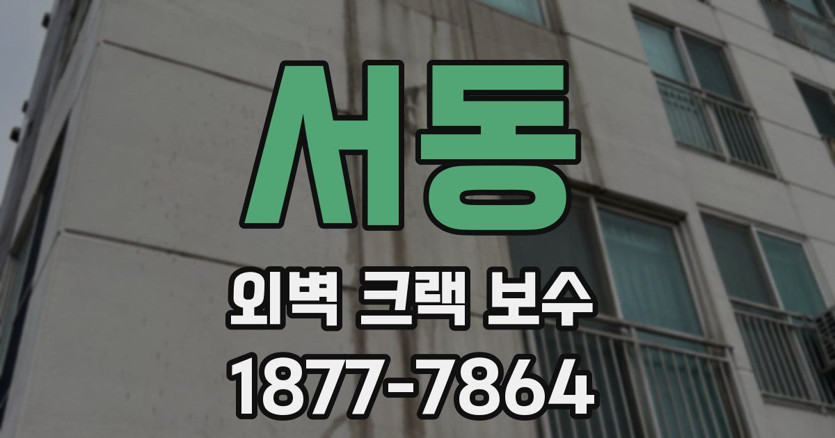 서동 외벽 크랙 보수